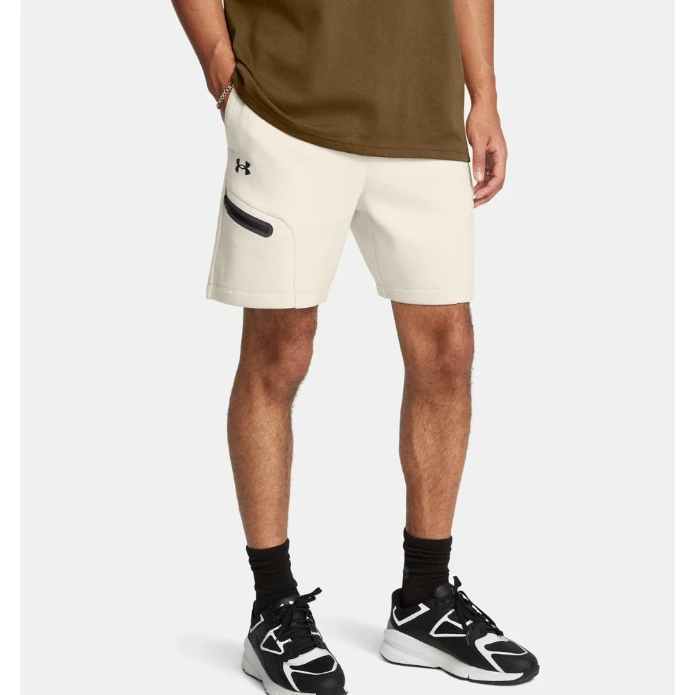 Under Armour Unstoppable Fleece Shorts Mens Small Zip Pocket Athletic 1379809